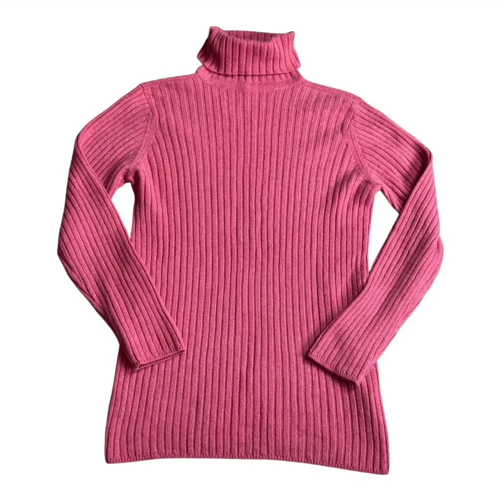 Johnston’s of Elgin Scotland Cashmere Roll-Collar Turtleneck Jumper Sweater 38/L